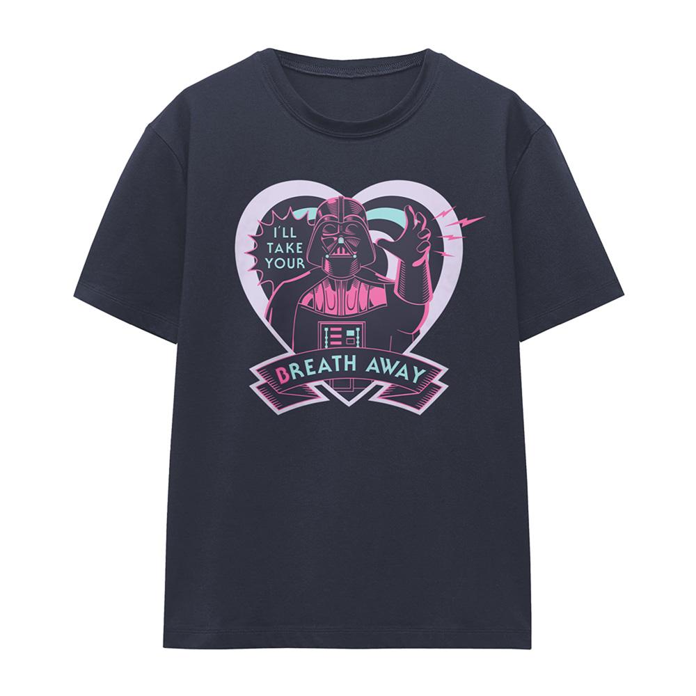 Deep Navy - Front - Star Wars Unisex Adult Take Your Breath Away Darth Vader T-Shirt