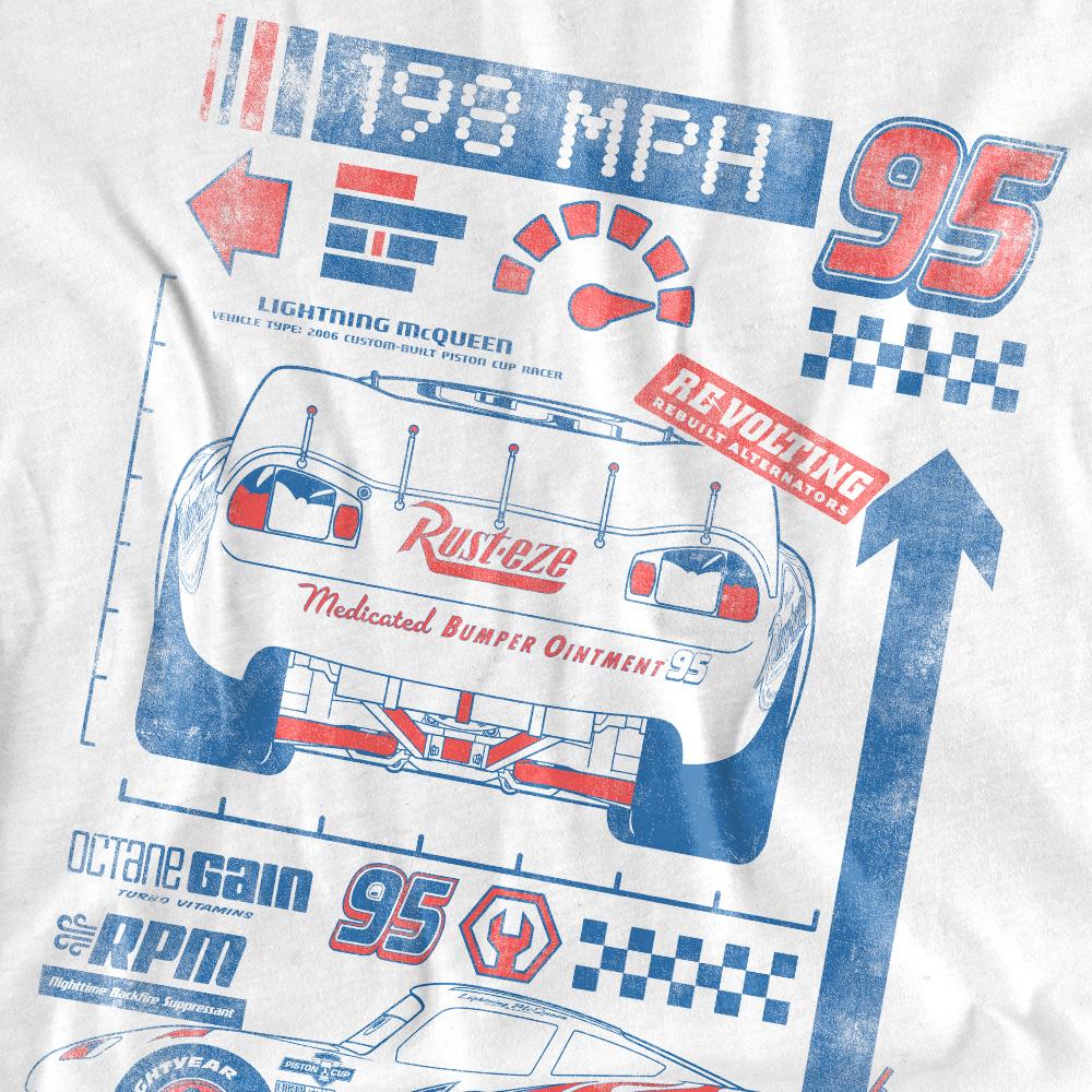 White - Lifestyle - Cars Unisex Adult 198 MPH Lightning McQueen T-Shirt