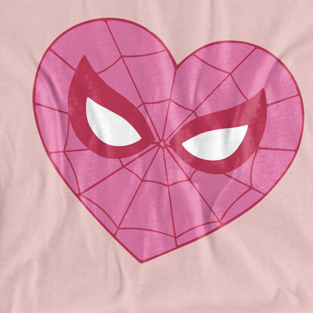 Powder Rose - Pack Shot - Spider-Man Unisex Adult Heart T-Shirt