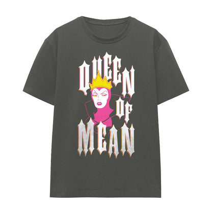 Charcoal - Front - Disney Villains Unisex Adult Queen Of Mean T-Shirt