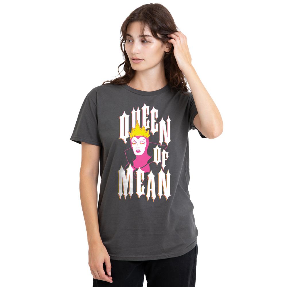 Charcoal - Side - Disney Villains Unisex Adult Queen Of Mean T-Shirt