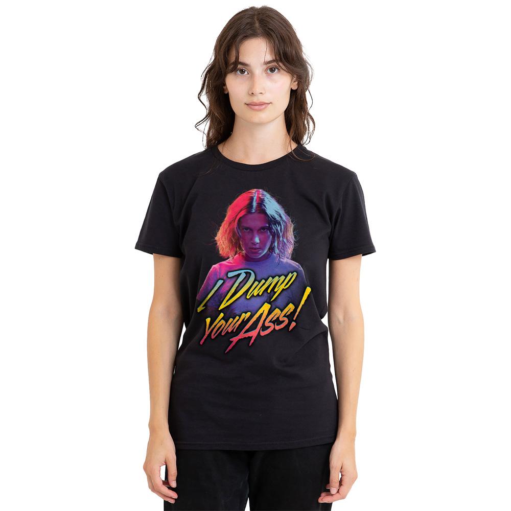 Black - Side - Stranger Things Unisex Adult I Dump Your Ass T-Shirt