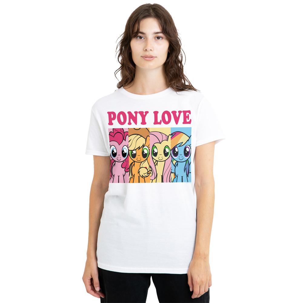 White - Side - My Little Pony Unisex Adult Pony Love T-Shirt