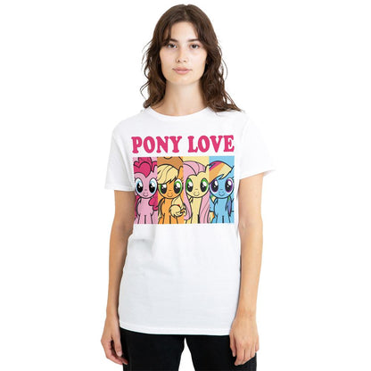 White - Side - My Little Pony Unisex Adult Pony Love T-Shirt