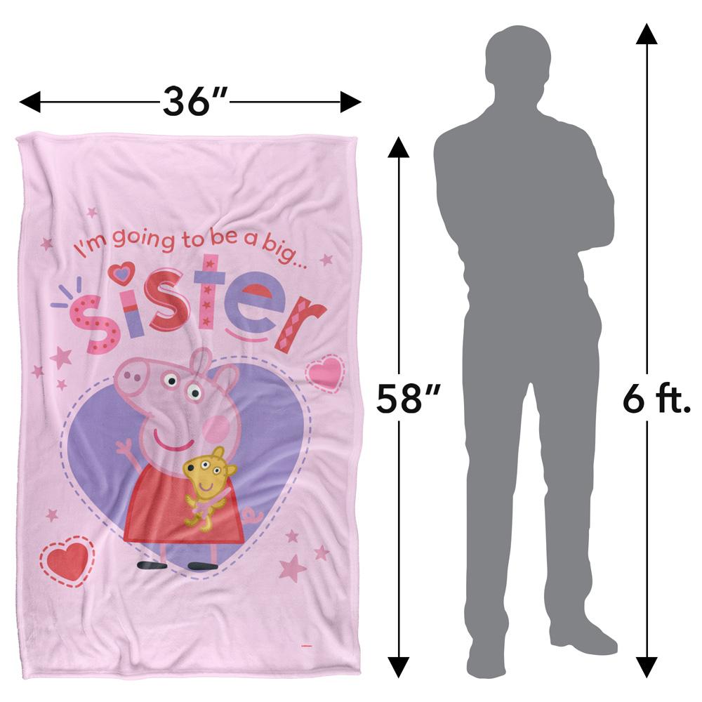 White - Pack Shot - Peppa Pig Big Sister Blanket