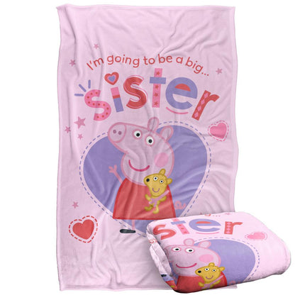White - Side - Peppa Pig Big Sister Blanket
