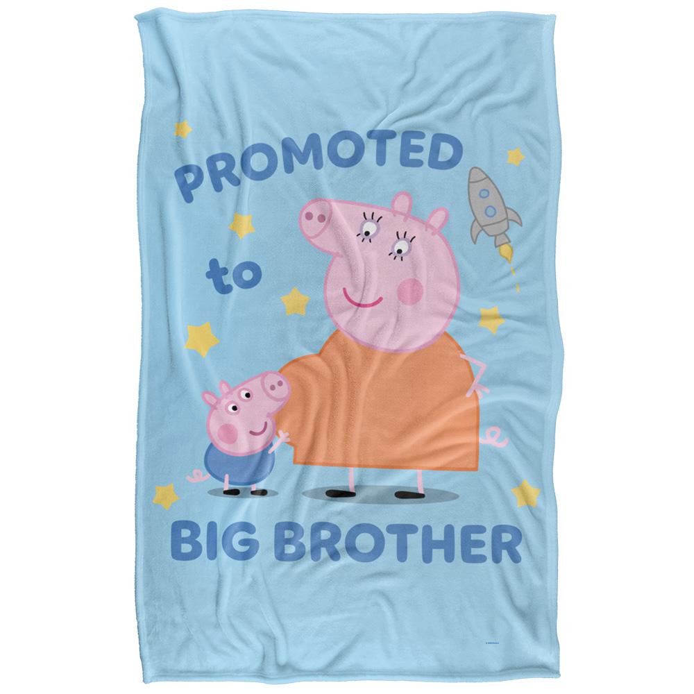White - Front - Peppa Pig Promoted To Big Brother Blanket