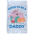 White - Front - Peppa Pig Soon To Be Daddy Pig Blanket