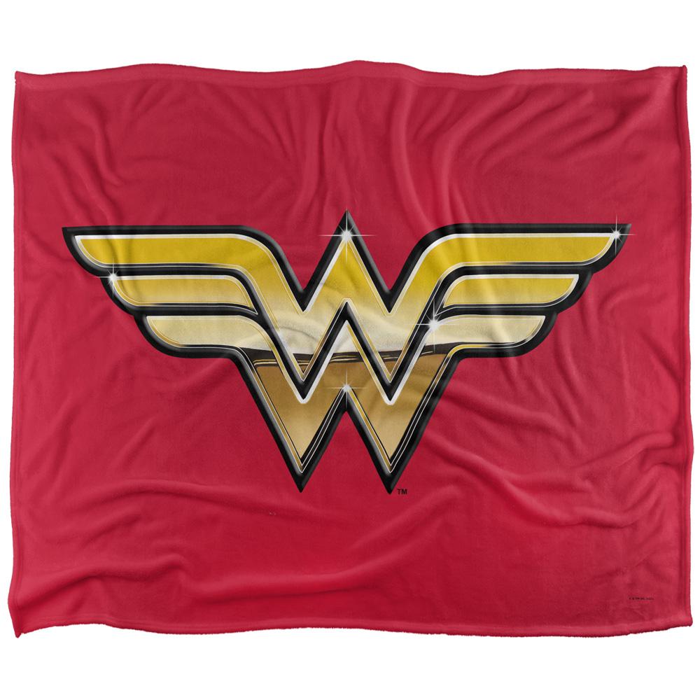 Multicoloured - Front - Wonder Woman Metal Logo Blanket