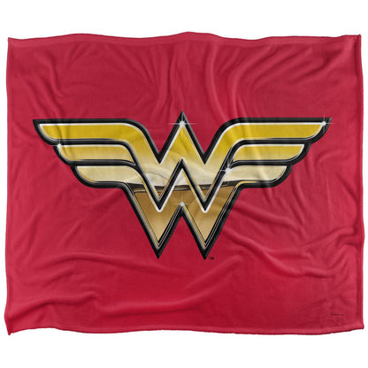 Multicoloured - Front - Wonder Woman Metal Logo Blanket