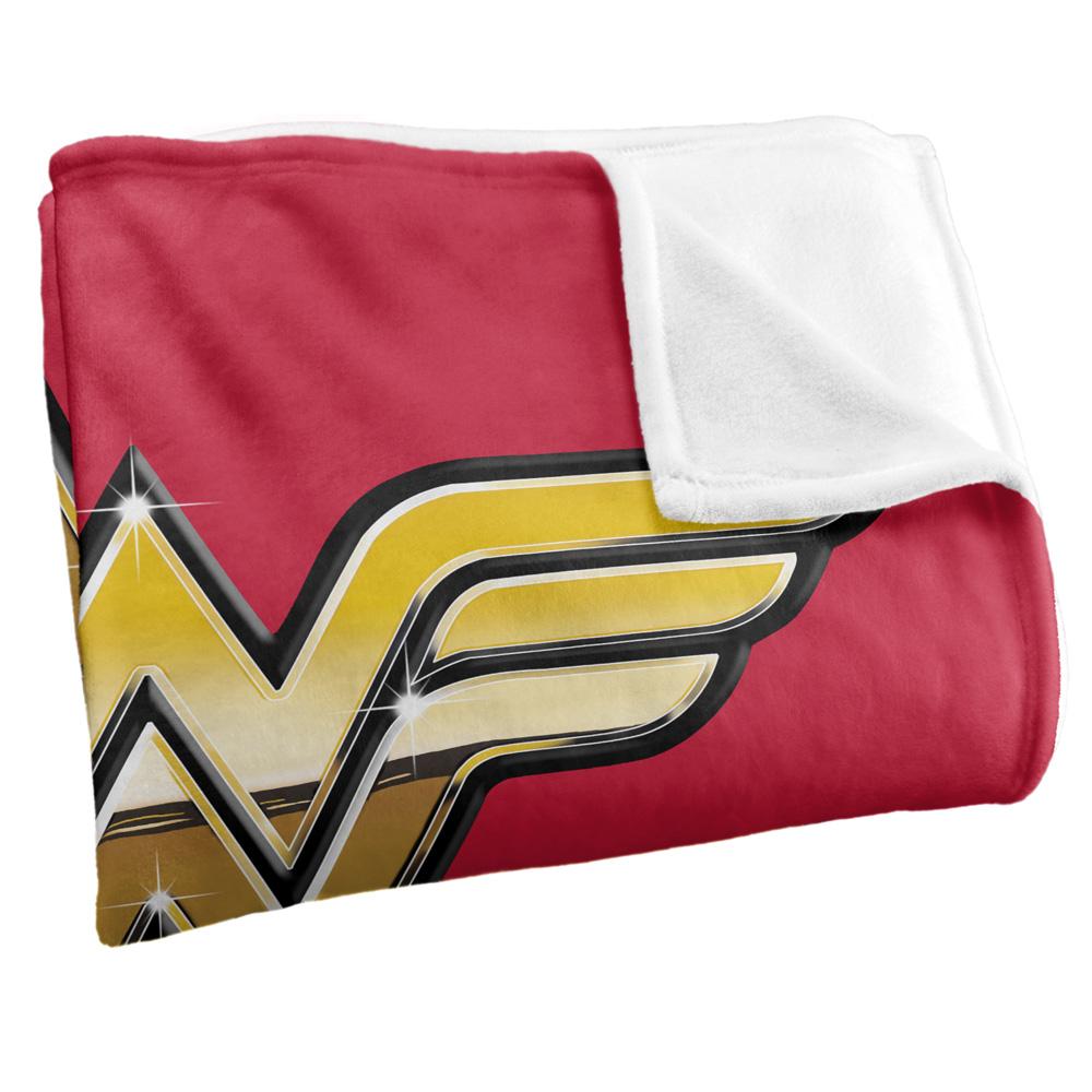 Multicoloured - Back - Wonder Woman Metal Logo Blanket