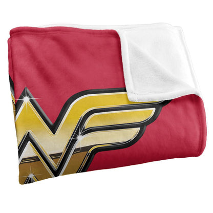 Multicoloured - Back - Wonder Woman Metal Logo Blanket