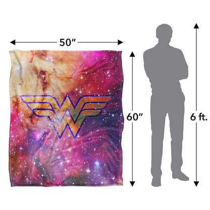 Multicoloured - Pack Shot - Justice League Galaxy Logo Blanket