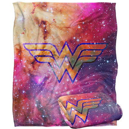 Multicoloured - Side - Justice League Galaxy Logo Blanket