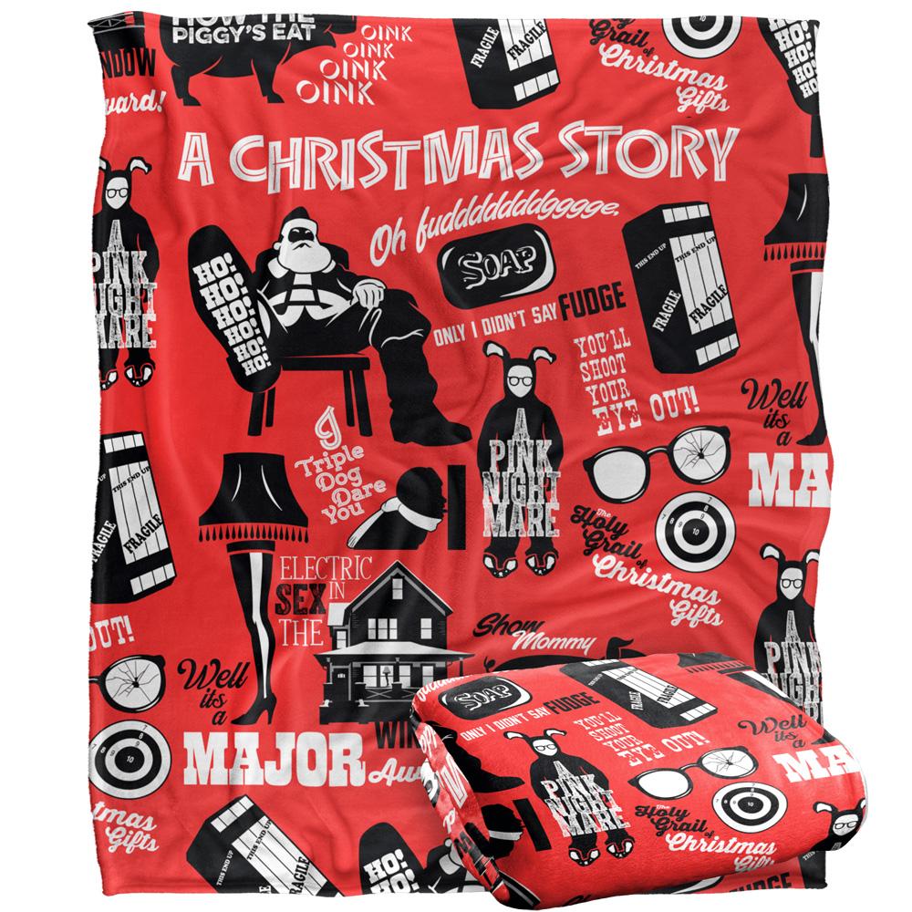 Multicoloured - Side - A Christmas Story All-Over Print Blanket