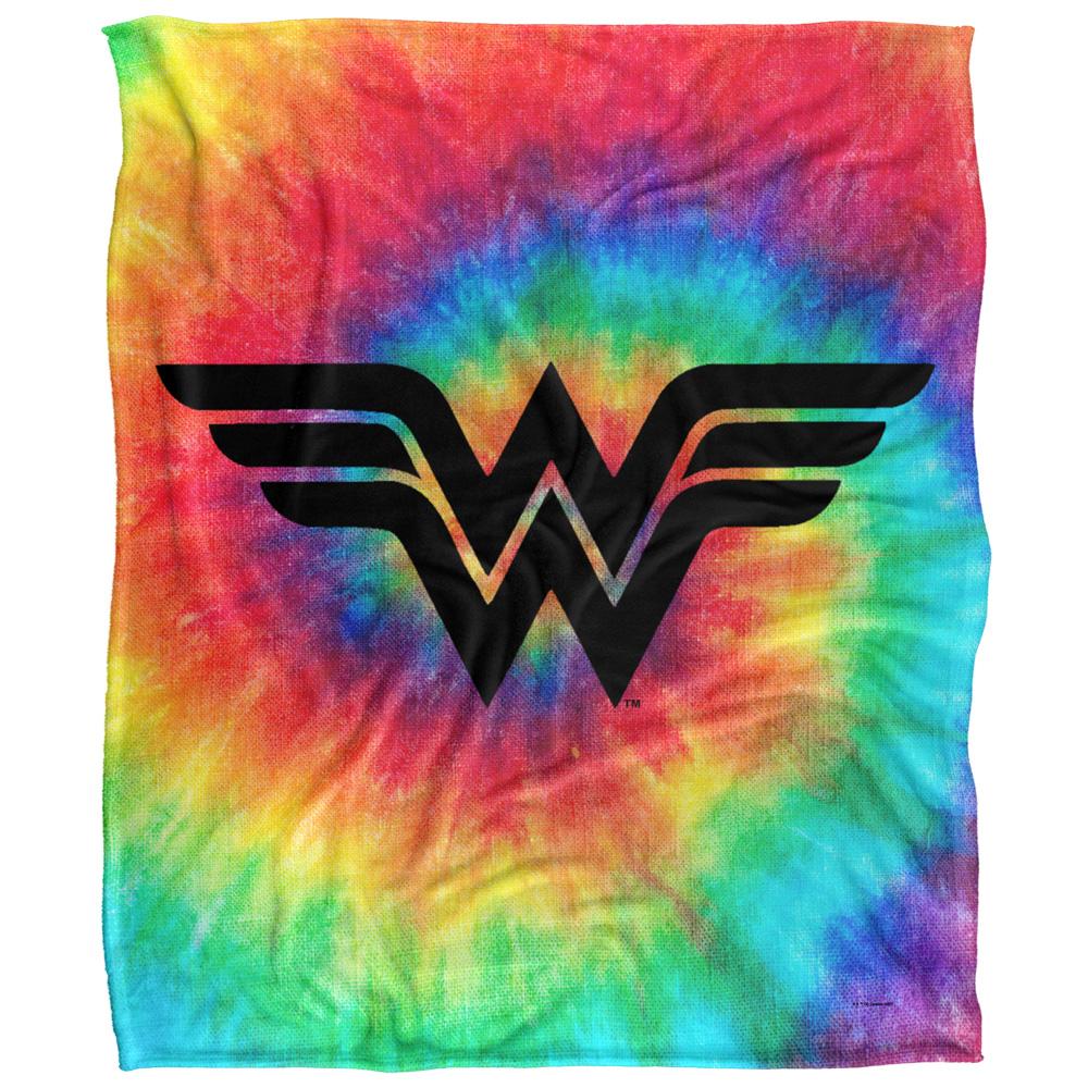 Multicoloured - Front - Wonder Woman Tie Dye Blanket