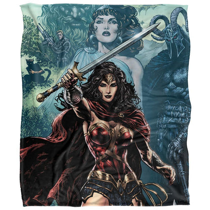 Multicoloured - Front - Wonder Woman Sword In Hand Blanket
