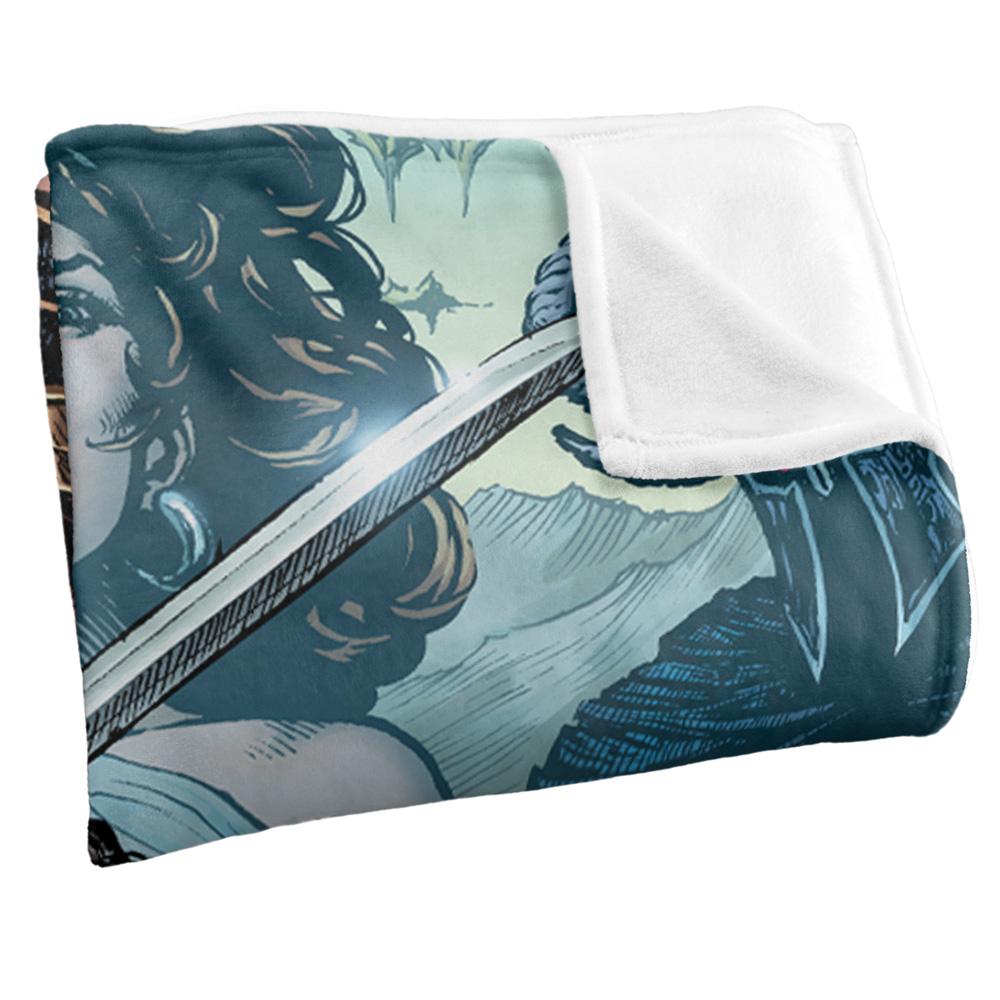Multicoloured - Back - Wonder Woman Sword In Hand Blanket