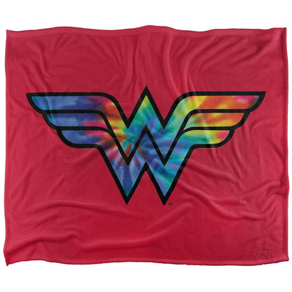 Multicoloured - Front - Wonder Woman Tie Dye Blanket
