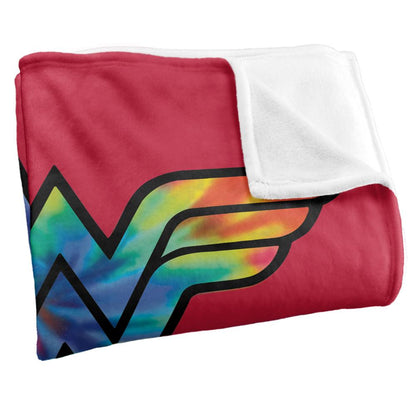 Multicoloured - Back - Wonder Woman Tie Dye Blanket