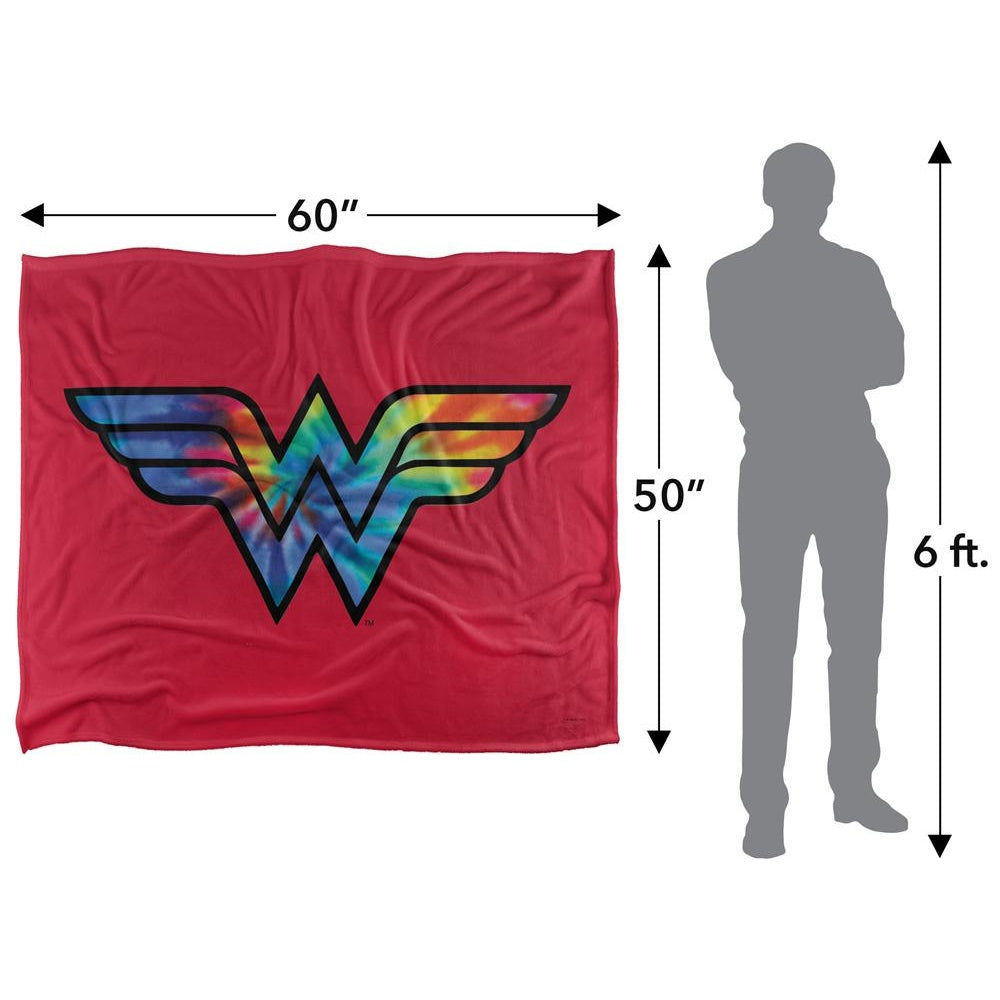 Multicoloured - Pack Shot - Wonder Woman Tie Dye Blanket
