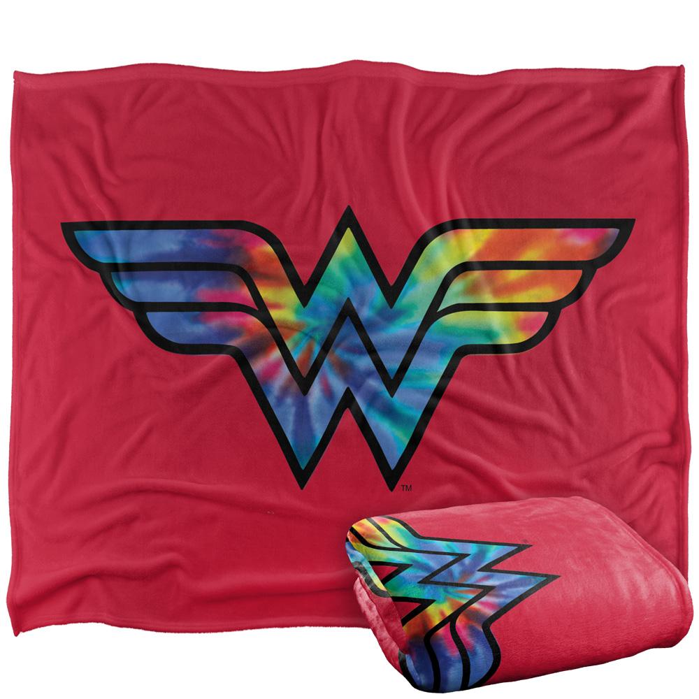 Multicoloured - Side - Wonder Woman Tie Dye Blanket
