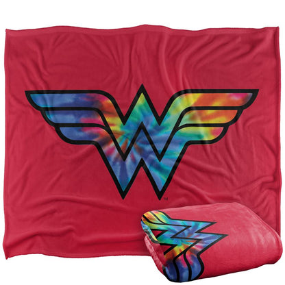 Multicoloured - Side - Wonder Woman Tie Dye Blanket