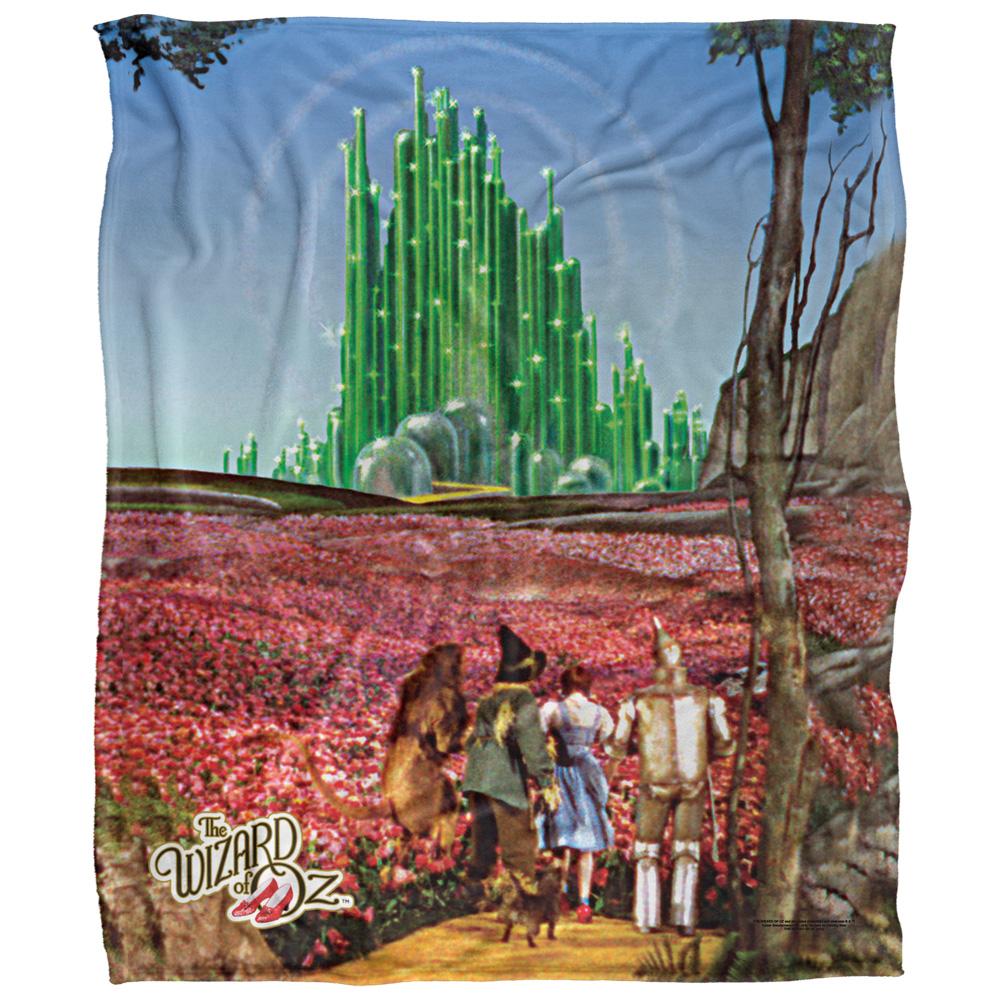 Multicoloured - Front - The Wizard Of Oz Emerald CIty Scene Blanket