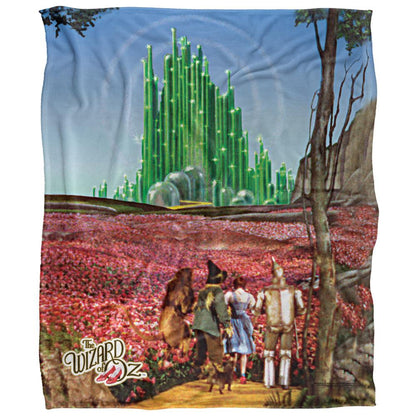 Multicoloured - Front - The Wizard Of Oz Emerald CIty Scene Blanket