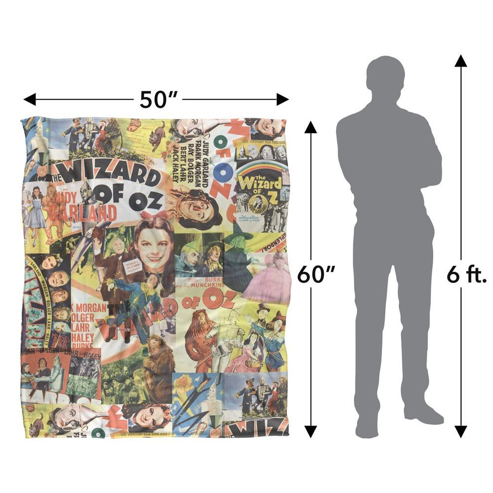 Multicoloured - Pack Shot - The Wizard Of Oz Collage Blanket