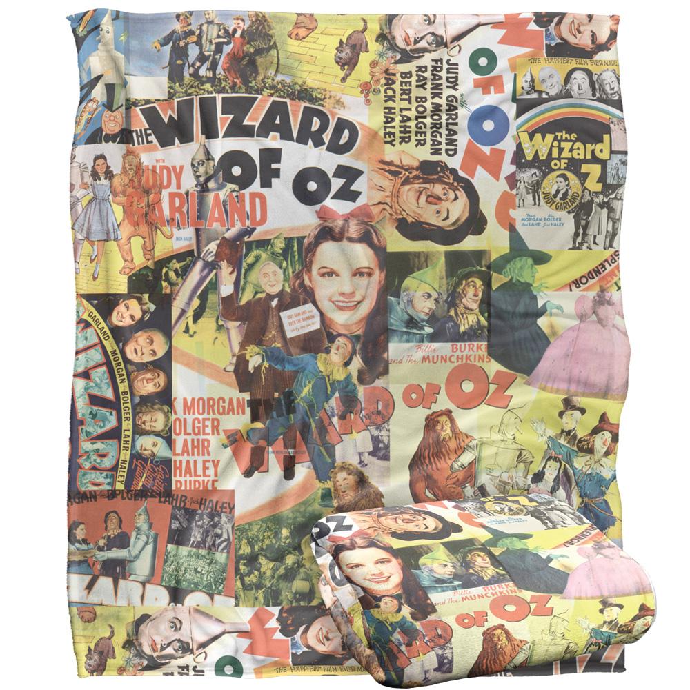 Multicoloured - Side - The Wizard Of Oz Collage Blanket