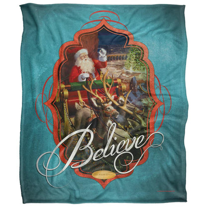 Multicoloured - Front - The Polar Express Believe Santa Clause Blanket