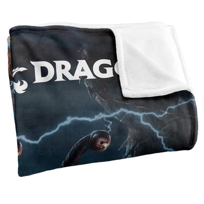 White - Back - Dungeons & Dragons Monster Manual Art Blanket