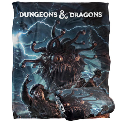 White - Side - Dungeons & Dragons Monster Manual Art Blanket