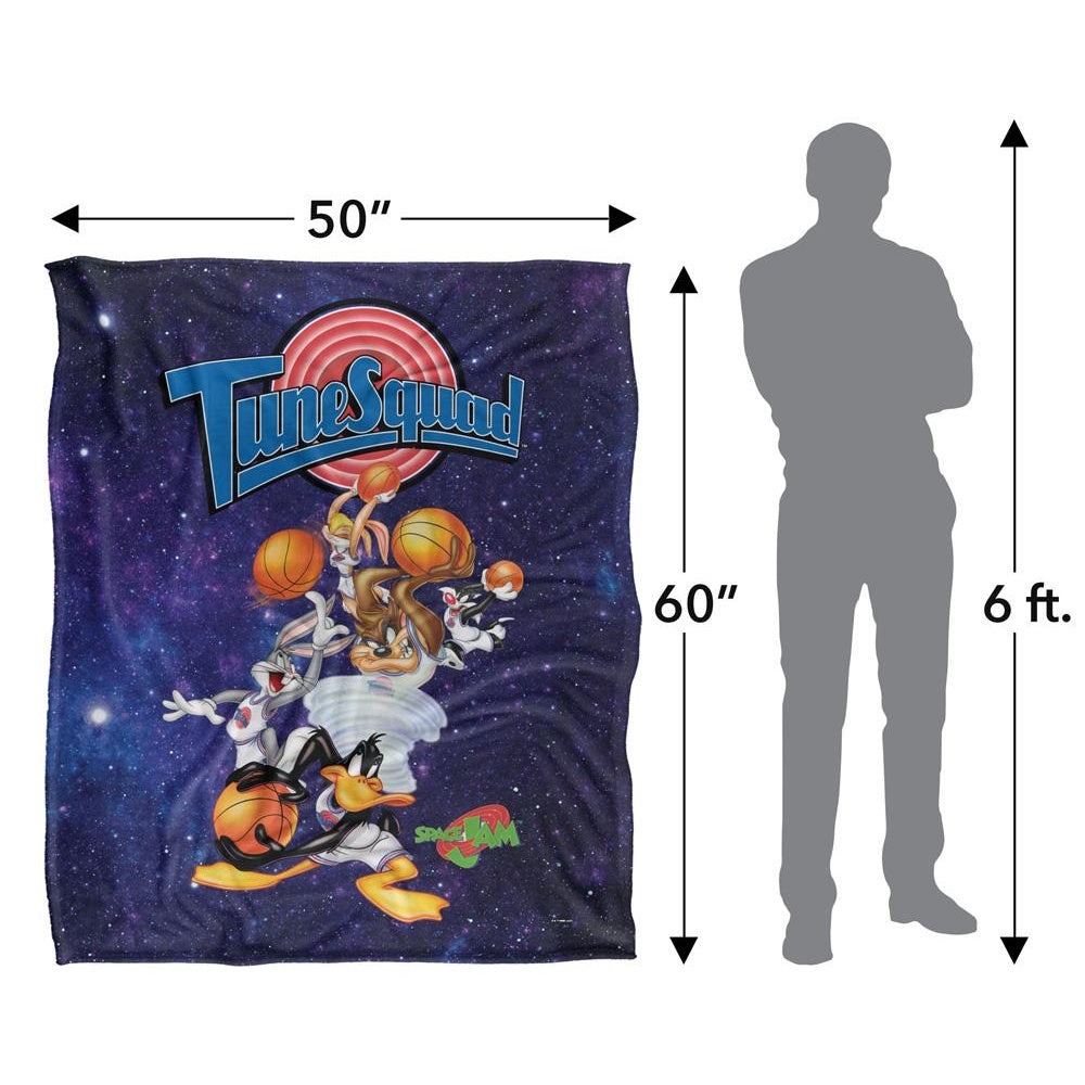 Multicoloured - Pack Shot - Space Jam Tune Squad Tower Blanket
