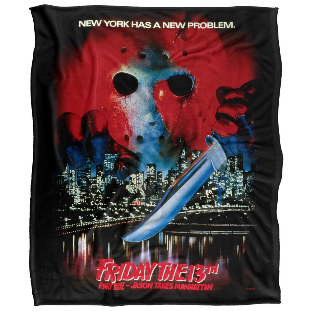 Multicoloured - Back - Friday The 13th Part VIII Poster Blanket