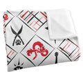 White - Back - Dungeons & Dragons D20 Blanket