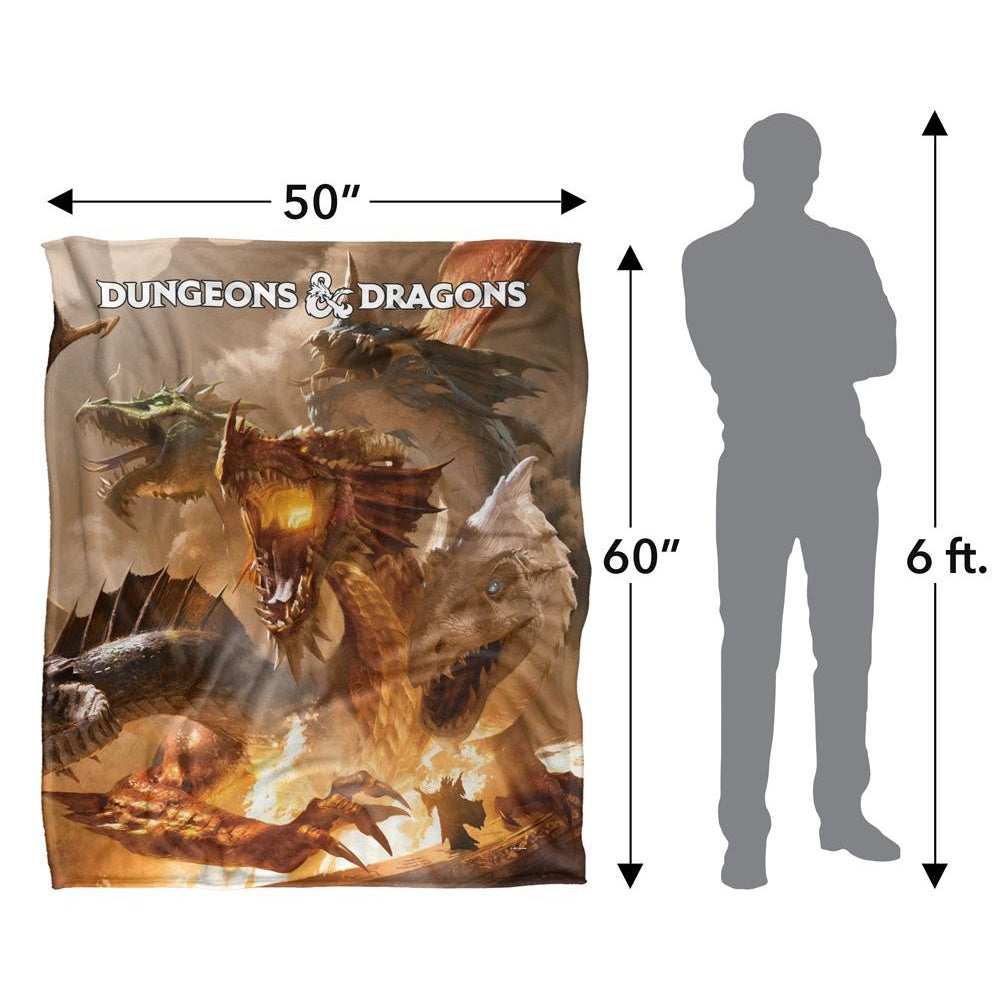 White - Pack Shot - Dungeons & Dragons Tiamat Blanket