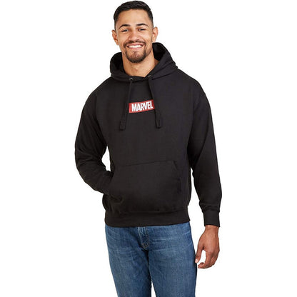 Black - Lifestyle - Marvel Mens Box Logo Hoodie