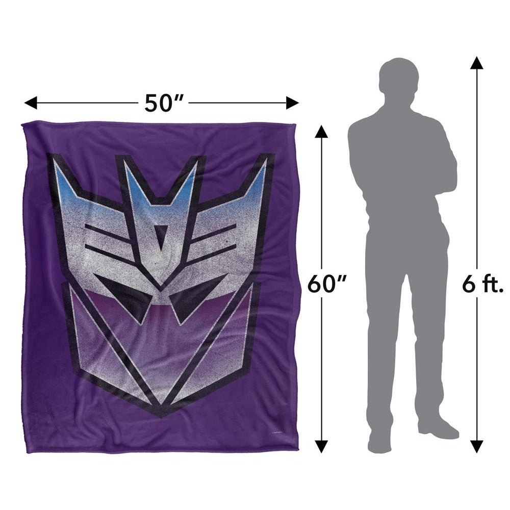 White - Pack Shot - Transformers Decepticon Logo Blanket