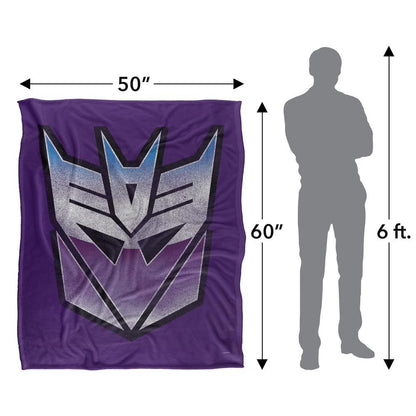 White - Pack Shot - Transformers Decepticon Logo Blanket