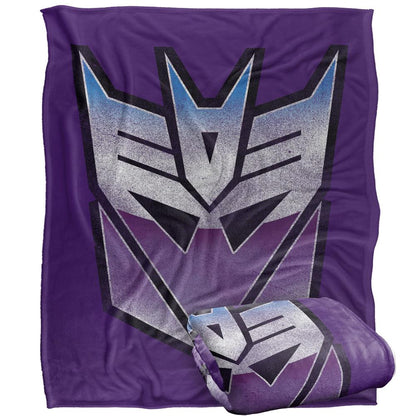 White - Side - Transformers Decepticon Logo Blanket