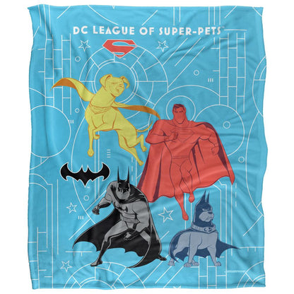 Multicoloured - Front - DC Comics League Of Super Pets Group Shot Blanket