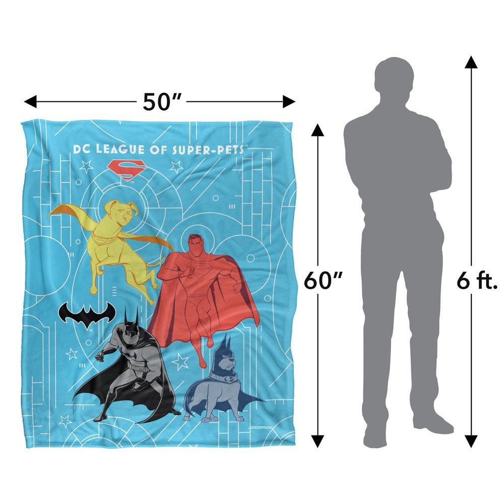 Multicoloured - Pack Shot - DC Comics League Of Super Pets Group Shot Blanket