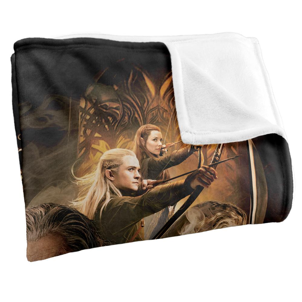 Multicoloured - Back - The Hobbit: The Desolation of Smaug Movie Poster Blanket