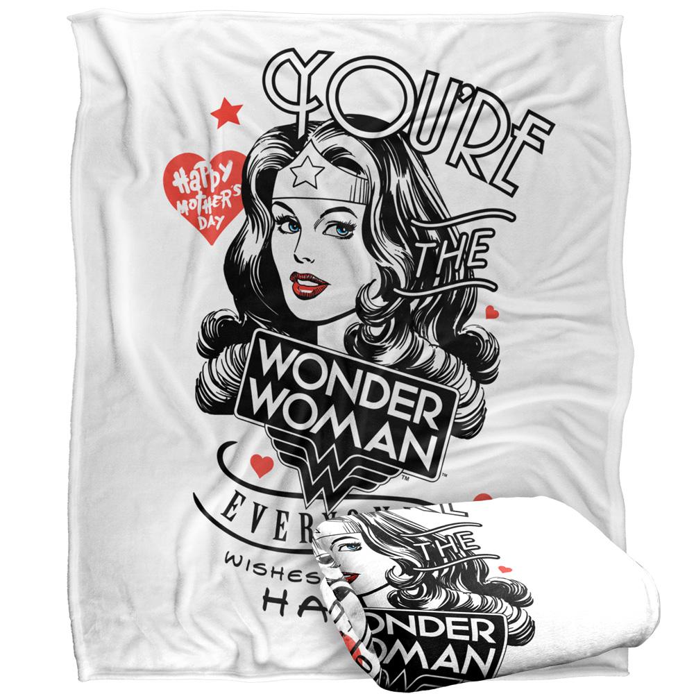 Multicoloured - Side - Justice League Everyone Wishes Wonder Woman Blanket