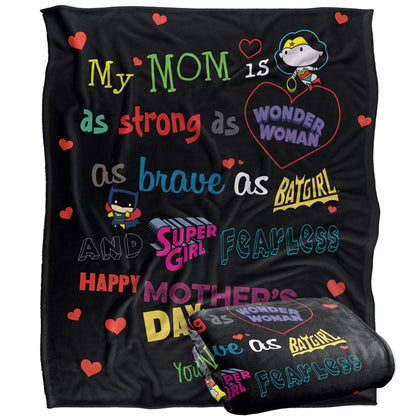 Multicoloured - Side - Justice League My Mom Is Mothers Day Blanket