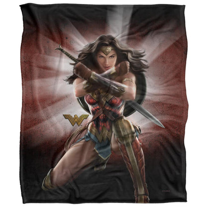 Multicoloured - Front - Wonder Woman Pose Blanket