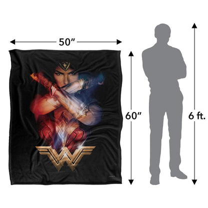 Multicoloured - Pack Shot - Wonder Woman Poster Blanket