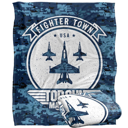 Multicoloured - Side - Top Gun: Maverick Fighter Town USA Blanket